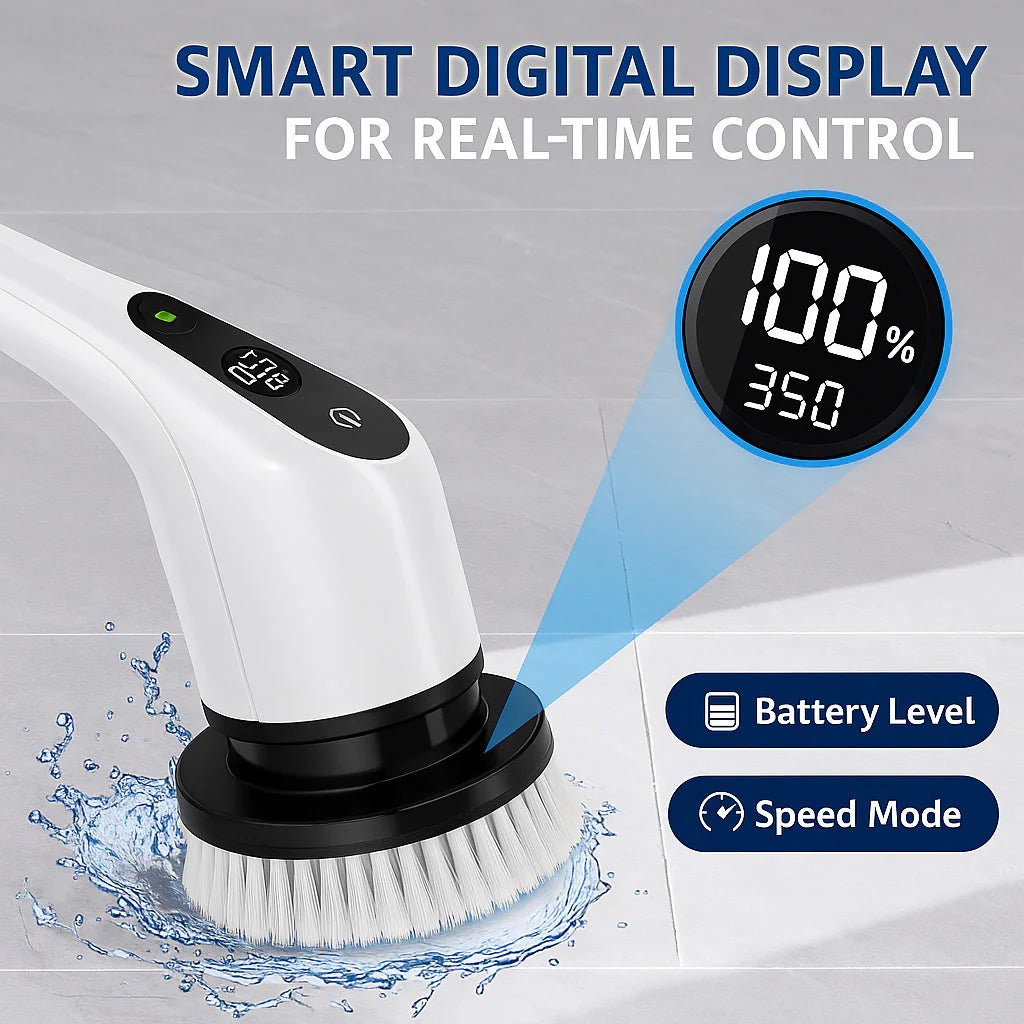 FlexiClean™ 9 in 1 Electric Cleaning Brush For Tiles, Windows, Bathroom & Kitchen