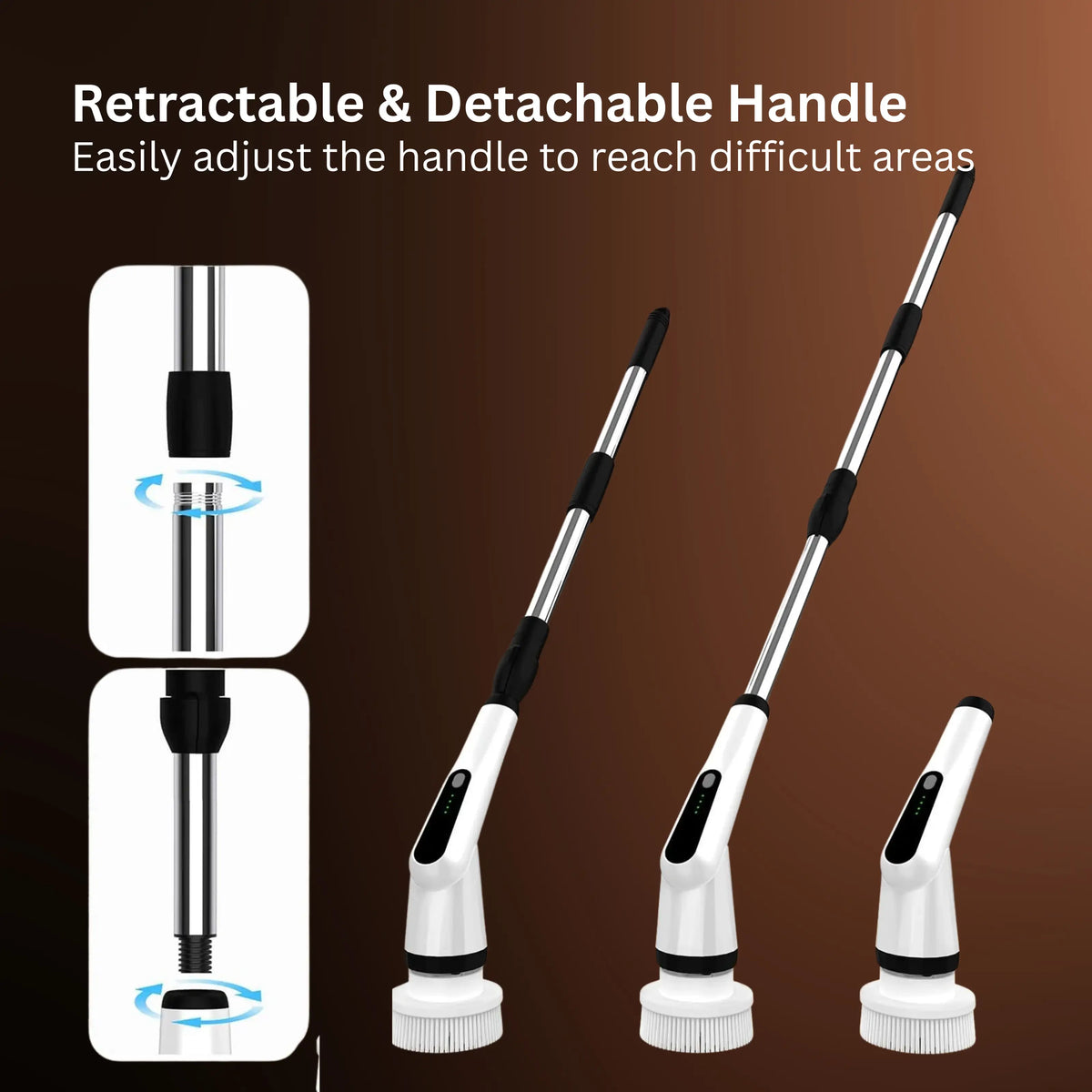 FlexiClean™ 9 in 1 Electric Cleaning Brush For Tiles, Windows, Bathroom & Kitchen
