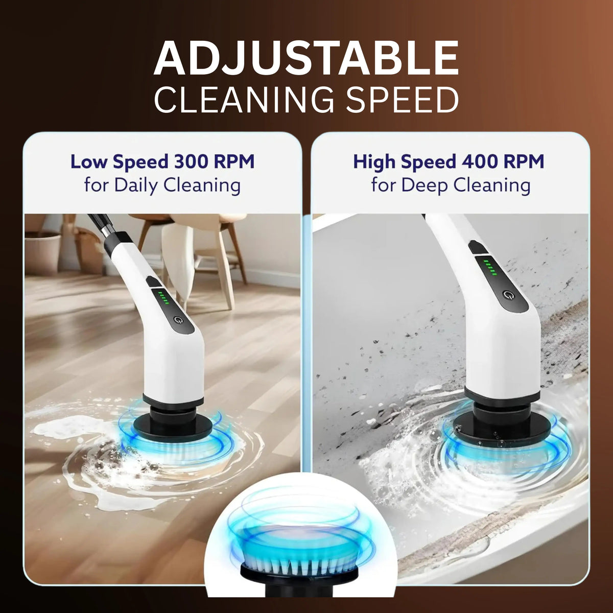 FlexiClean™ 9 in 1 Electric Cleaning Brush For Tiles, Windows, Bathroom & Kitchen