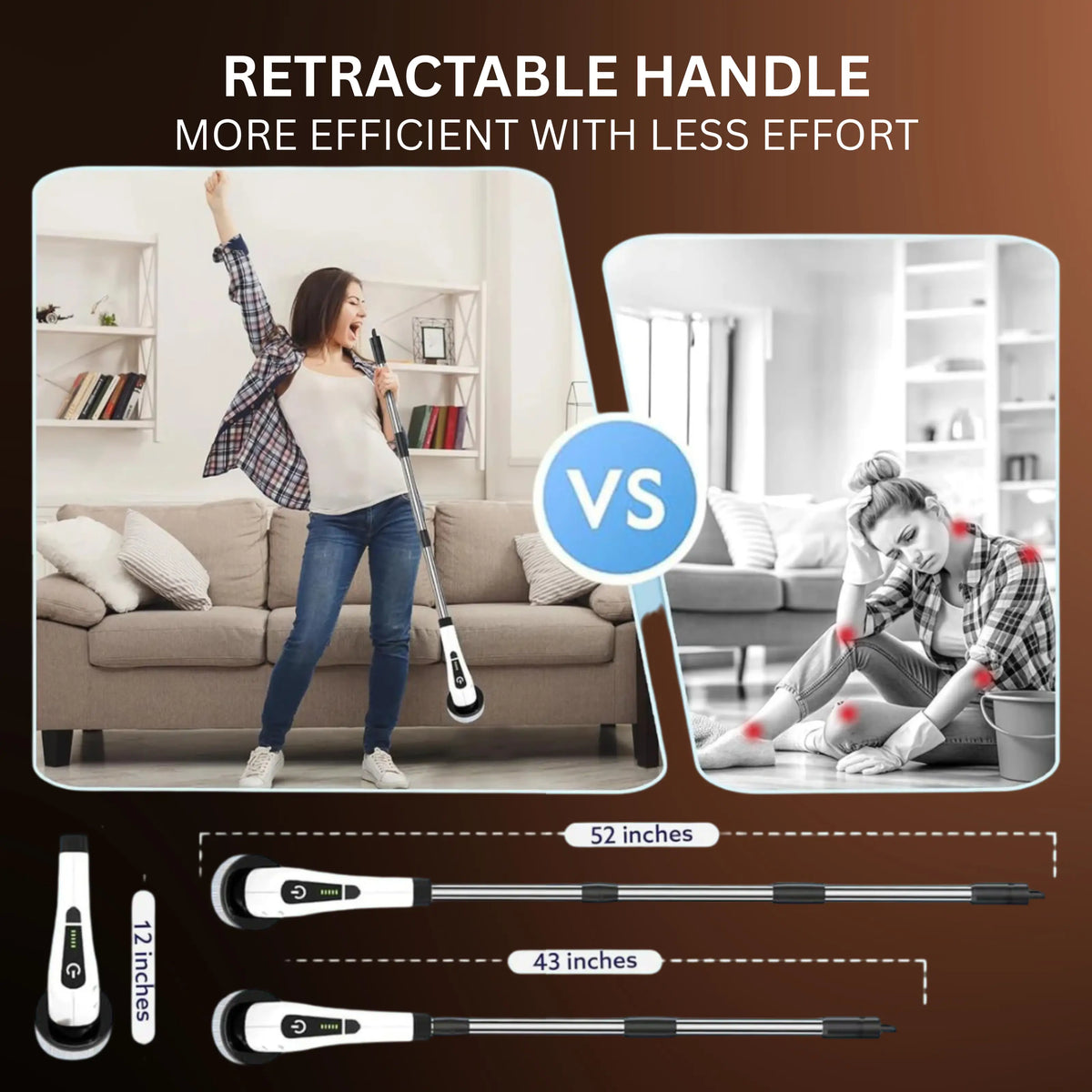 FlexiClean™ 9 in 1 Electric Cleaning Brush For Tiles, Windows, Bathroom & Kitchen