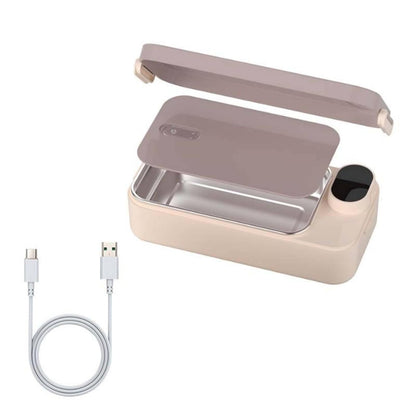 Rechargeable Self-Heating Lunch Box – Portable 304 Stainless Steel Electric Food Warmer