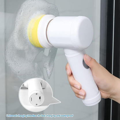 ScrubEase™ 5 in 1 Electric Spin Brush For Sinks, Tiles, Corners & Multi Cleaning