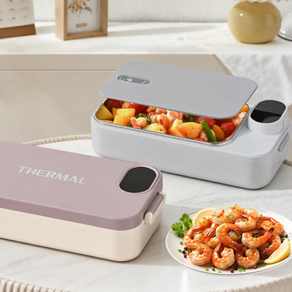 Rechargeable Self-Heating Lunch Box – Portable 304 Stainless Steel Electric Food Warmer