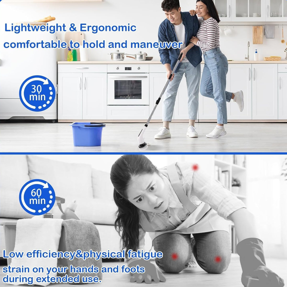 FlexiClean™ 9 in 1 Electric Cleaning Brush For Tiles, Windows, Bathroom & Kitchen