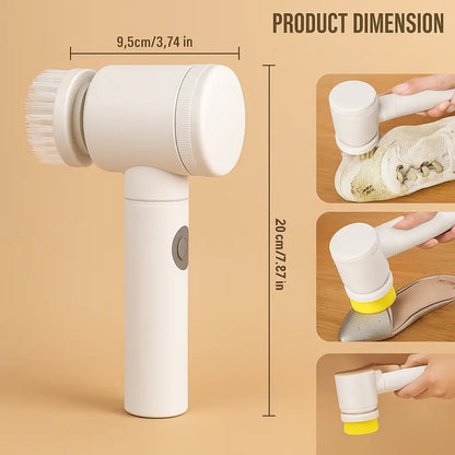 ScrubEase™ 5 in 1 Electric Spin Brush For Sinks, Tiles, Corners & Multi Cleaning