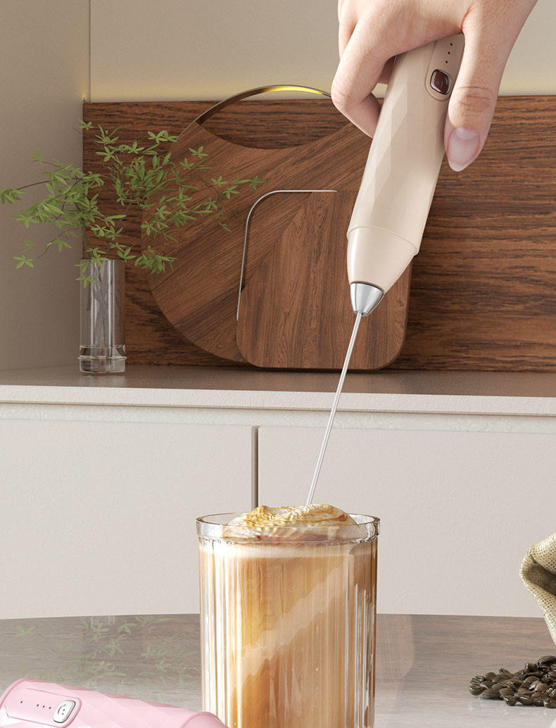 Rechargeable Electric Milk Frother – Portable Handheld Coffee & Latte Foam Maker