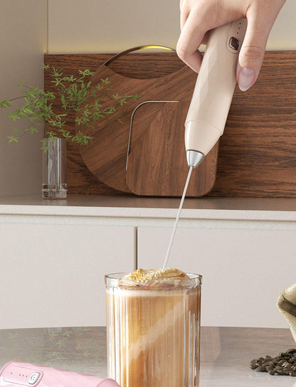 Rechargeable Electric Milk Frother – Portable Handheld Coffee & Latte Foam Maker