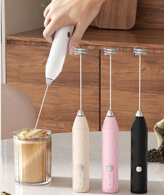 Rechargeable Electric Milk Frother – Portable Handheld Coffee & Latte Foam Maker